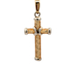 14kt Two Tone Cross Pendant 