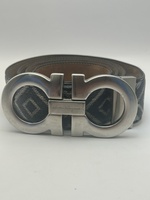 Salvatore Ferragamo Blue Canvas Belt #CI-679715 