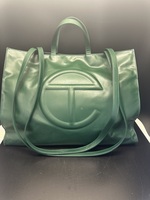 Telfar Large Shopping Tote Bag Vegan Leather Olive 