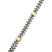 David Yurman Double Row Sterling & 18kt Box Link Bracelet Broken Clasp