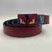 Fendi Monster Eyes Red & Black Leather Belt 