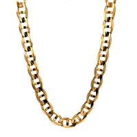 10kt Yellow Gold 22" 7.25mm Hollow Mariner Link Chain 