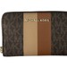 Michael Kors Jet Set Small Signature Logo Stripe Card Case