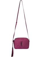 Yves Saint Laurent Chevron Leather Tassel Camera Messenger Bag