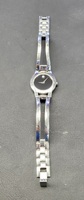Movado 84 E4 1842 Women’s Museum Watch Stainless Steel Black Dial NEEDS BATTERY