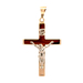 14kt Two Tone Crucifix Cross Pendant