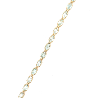 14kt Yellow Gold 7" Aquamarine Bracelet