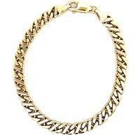 10kt Yellow Gold 9" 6.75mm Link Bracelet