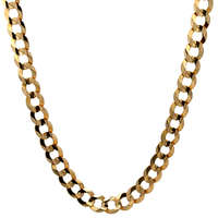 14kt Yellow Gold 20" 7mm Solid Curb Link Chain