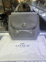 Coach Purse Model F30525 in Heather Gray leather Textured And Smooth Leather
