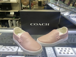 COACH Women’s Walker Leather Slip On Sneakers - Blossom Size 8