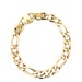 14kt Yellow Gold 8.5" 9mm Solid Figaro Link Bracelet 