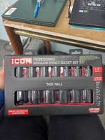 ICON Professional Standard Impact 13 Piece Socket 1/2 Drive Set SAE I3SS-13