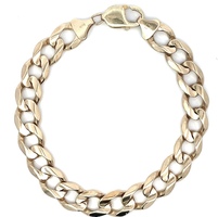 10kt Yellow Gold 8.5" 13.5mm Curb Link Bracelet 