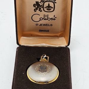 Colibri 17 jewel Gold Tone Pocket Watch. Not running  