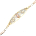 10kt Tri-Color 7" Virgin Mary Bracelet