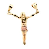 14kt Two Tone Crucifix Pendant 