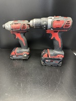 Milwaukee 2656-20 18V Hex impact 1/4”Impact Driver 2606-20 W/ 2 Batteries 