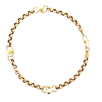 10kt Yellow Gold 8" Heart Link Bracelet 