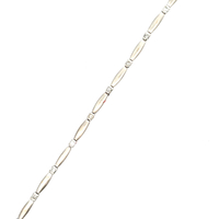 18kt White Gold 7" .75ct tw Diamond Bracelet  