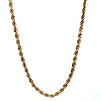 10kt Yellow Gold 24" 2.50mm Rope Chain