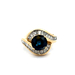 18kt Yellow Gold .65ct tw Diamond & Sapphire Ring