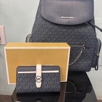 Michael Kors Backpack Jet Set Mk Logo Large Chain Backpack