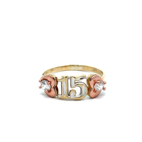 14kt Tri-Color Sweet 15 Ring
