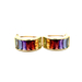 18kt Yellow Gold Rainbow Color Stone Earrings