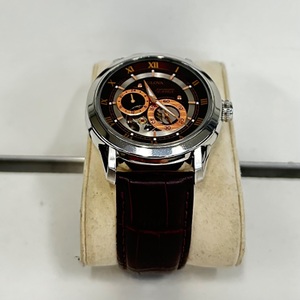 Bulova Automatic Men's Watch Brown Dial Leather Band 96A120