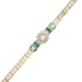 14kt White Gold .60ct tw Diamond & Emerald Bracelet