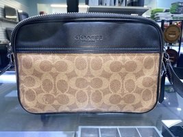 Coach Graham Crossbody Bag In Signature Canvas CV921 Qb/Tan/Black
