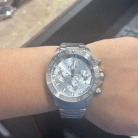 FOSSIL Bannon Mens Multifunction Watch Silver Dial Day Date Stainless Steel Band