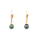 14kt Yellow Gold Blue Pearl Earrings 