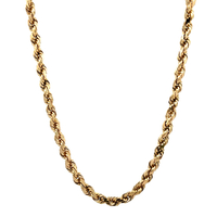 14kt Yellow Gold 20" 4mm Solid Rope Chain 