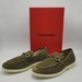 Salvatore Ferragamo Cosimo Loafers - Olive Suede Calf - Size 10M 