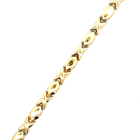 14kt Yellow Gold 6.5" 7mm "X" Bracelet 