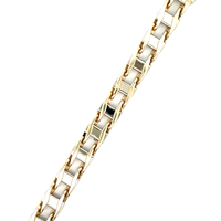14kt Yellow Gold 8" 10.5mm Fancy Link Bracelet 