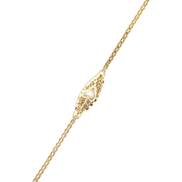 14kt Yellow Gold 7" Heart Bracelet 