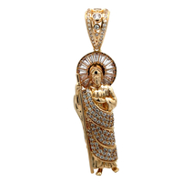 14kt Yellow Gold CZ Religious Pendant