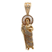 14kt Yellow Gold CZ Religious Pendant