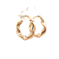 14kt Yellow Gold Twisted Hoop Earrings