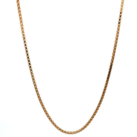 18kt Yellow Gold 19" 1.75mm Round Box Chain