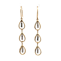 10kt Yellow Gold .25ct tw Diamond Dangling Earrings