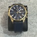Bulova Marine Star Chronograph Quartz Blue Dial Leather Strap Men's Watch 97B168