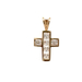 10kt Yellow Gold CZ Cross Pendant