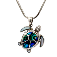 14kt Na Hoku 14kt White Gold Opal Turtle Pendant With Chain W/Box
