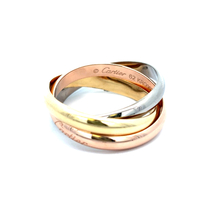 Cartier 18kt Gold Trinity Tri-Color Rolling Bands With Box