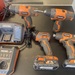 Ridgid Combo kit 3 DRILLS, 4 BATTERIES, 2 CHARGERS, 1 FLASHLIGHT