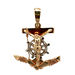 14kt Two Tone Anchor Crucifix Pendant